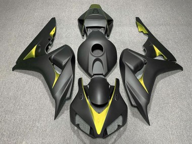 Matte Black and Yellow 2006-2007 CBR1000RR Fairings
