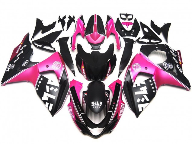 Matte Pink Custom Logos 2009-2016 GSXR 1000 Fairings