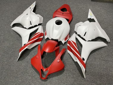 Matte Red / White 2009-2012 CBR600RR Fairings