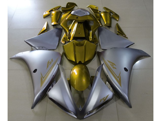 Matte Silver & Gold 2009-2011 R1 Fairings