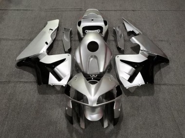 Matte Silver and Black 2005-2006 CBR600RR Fairings