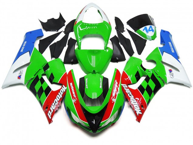 Multi Color Check 2005-2006 ZX6R Fairings Multi Color Check 2005-2006 ZX6R Fairings