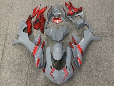 Nardo Grey & Red Accents 2015-2019 R1 Fairings