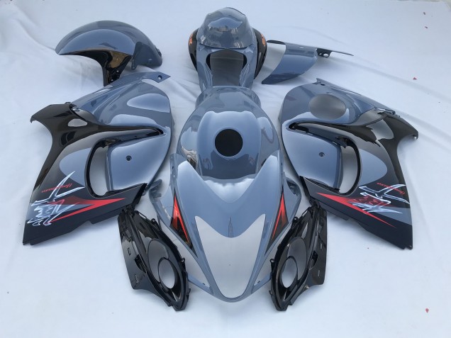 Nardo Grey and Black Limited 2008-2020 GSXR 1300 Hayabusa Fairings