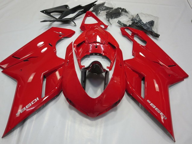 OEM Style Gloss Red 2007-2014 Ducati 848 1098 1198 Fairings OEM Style Gloss Red 2007-2014 Ducati 848 1098 1198 Fairings