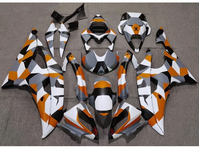 Orange Camo Plain 2008-2016 R6 Fairings
