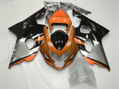 Orange Silver and Black 2004-2005 GSXR 600-750 Fairings