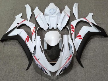Pearl White & Red Logos 2016-2019 ZX10R Fairings