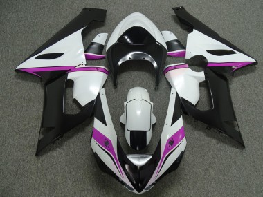 Pink White and Black 2005-2006 ZX6R Fairings