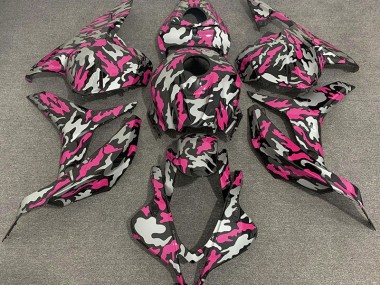 Pink and Silver Camo 2009-2012 CBR600RR Fairings