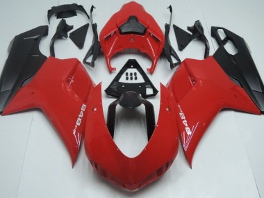 Red Matte Black 2007-2014 Ducati 848 1098 1198 Fairings