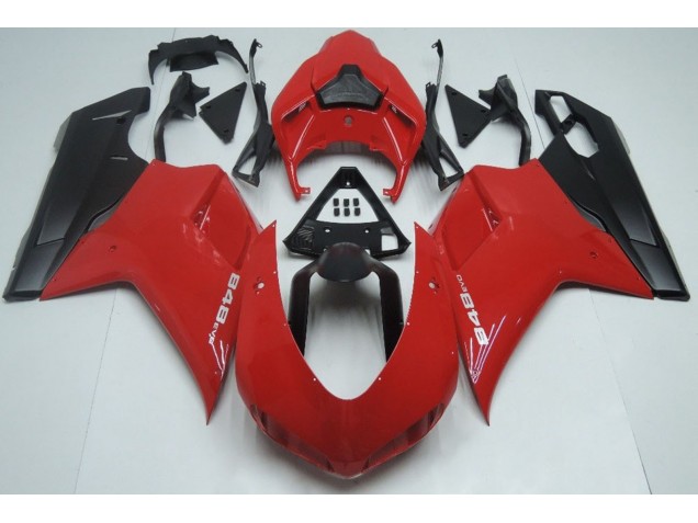 Red Matte Black 2007-2014 Ducati 848 1098 1198 Fairings Red Matte Black 2007-2014 Ducati 848 1098 1198 Fairings