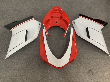 Red White 2007-2014 Ducati 848 1098 1198 Fairings