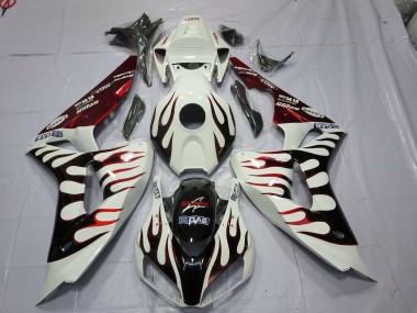 Red and Black Flame 2006-2007 CBR1000RR Fairings