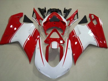 Red and White Pin 2007-2014 Ducati 848 1098 1198 Fairings