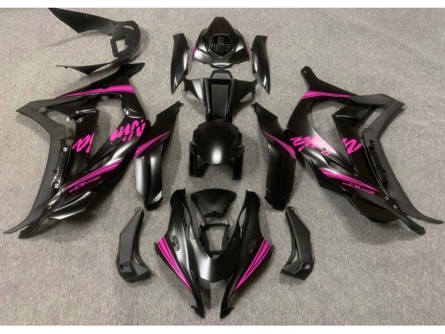 Satin Black & Pink 2016-2019 ZX10R Fairings Satin Black & Pink 2016-2019 ZX10R Fairings