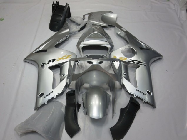 Silver OEM Style 2003-2004 ZX6R Fairings