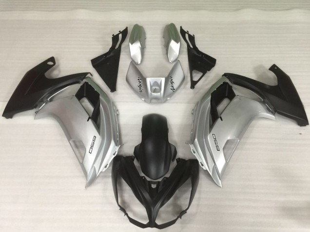 Silver and Black 2012-2016 Ninja 650R Fairings Silver and Black 2012-2016 Ninja 650R Fairings