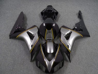 Silver with Yellow Pin Stripe 2006-2007 CBR1000RR Fairings