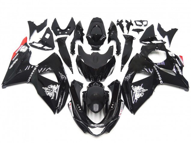 Solid Gloss Black Red style 2009-2016 GSXR 1000 Fairings Solid Gloss Black Red style 2009-2016 GSXR 1000 Fairings