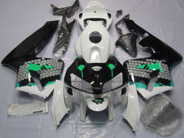 Turquoise Splatter on Gloss Black 2005-2006 CBR600RR Fairings