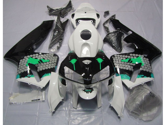 Turquoise Splatter on Gloss Black 2005-2006 CBR600RR Fairings Turquoise Splatter on Gloss Black 2005-2006 CBR600RR Fairings