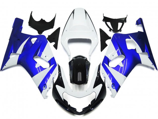 Vibrant Blue and White OEM Style 2001-2003 GSXR 600-750 Fairings Vibrant Blue and White OEM Style 2001-2003 GSXR 600-750 Fairings