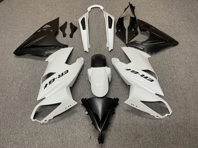 White Black Logo 2009-2011 Ninja 650R Fairings