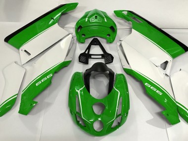 White Green and Black 2003-2004 Ducati 749 999 Fairings