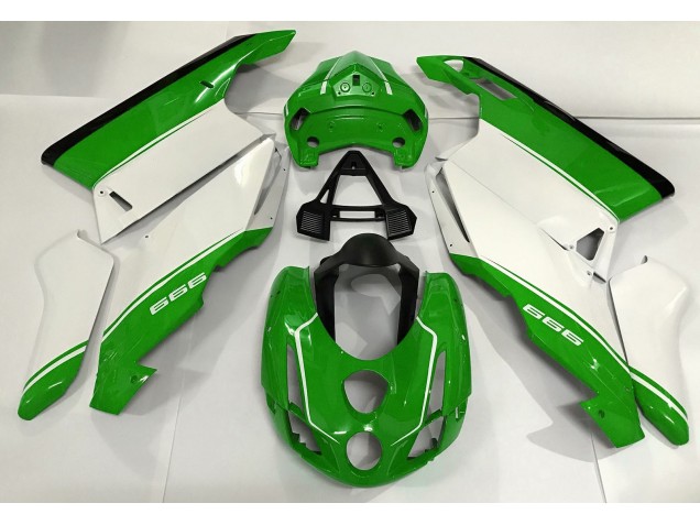White Green and Black 2003-2004 Ducati 749 999 Fairings White Green and Black 2003-2004 Ducati 749 999 Fairings