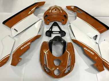 White Orange and Black 2003-2004 Ducati 749 999 Fairings