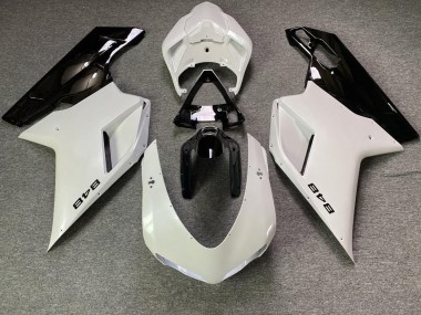 White Pearl and Black 2007-2014 Ducati 848 1098 1198 Fairings