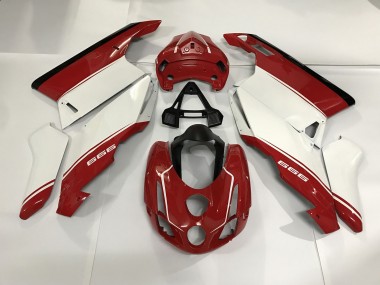 White Red and Black 2003-2004 Ducati 749 999 Fairings