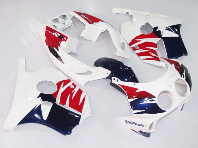 White Red and Blue 1990-1998 CBR250RR Fairings