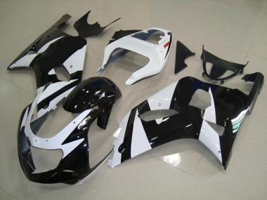 White and Black 2001-2003 GSXR 600-750 Fairings