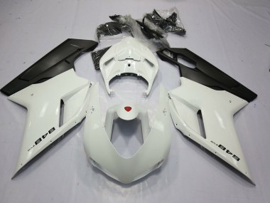 White and Black 848 2007-2014 Ducati 848 1098 1198 Fairings