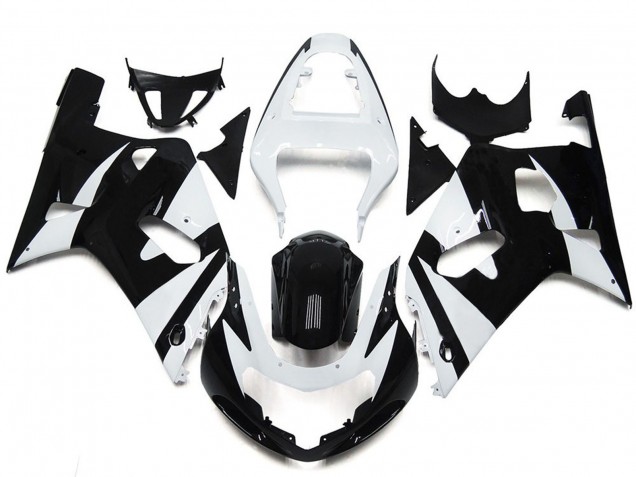 White and Black Style OEM 2001-2003 GSXR 600-750 Fairings White and Black Style OEM 2001-2003 GSXR 600-750 Fairings