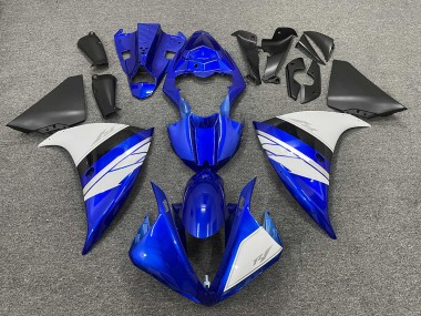 White and Blue Gloss with Black Lowers 2009-2011 R1 Fairings