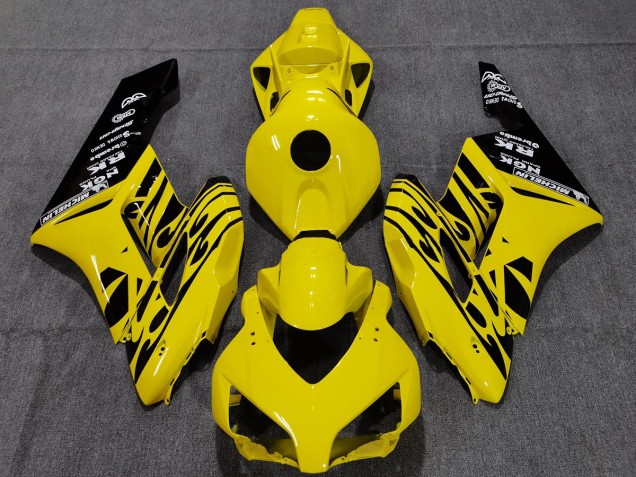 Yellow Black Flame 2004-2005 CBR1000RR Fairings Yellow Black Flame 2004-2005 CBR1000RR Fairings