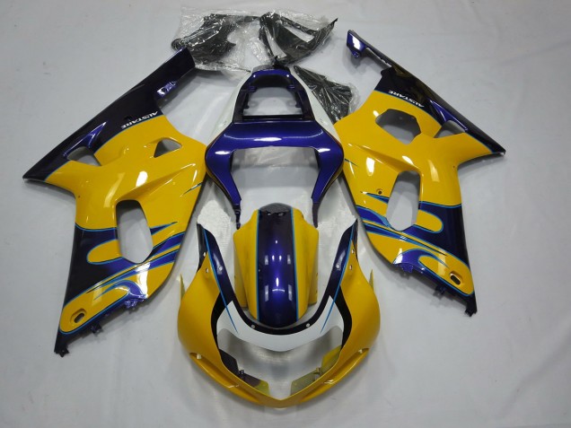Yellow Blue 2001-2003 GSXR 600-750 Fairings Yellow Blue 2001-2003 GSXR 600-750 Fairings