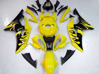 Yellow Flame 2008-2016 R6 Fairings