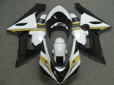 Yellow White and Black 2005-2006 ZX6R Fairings